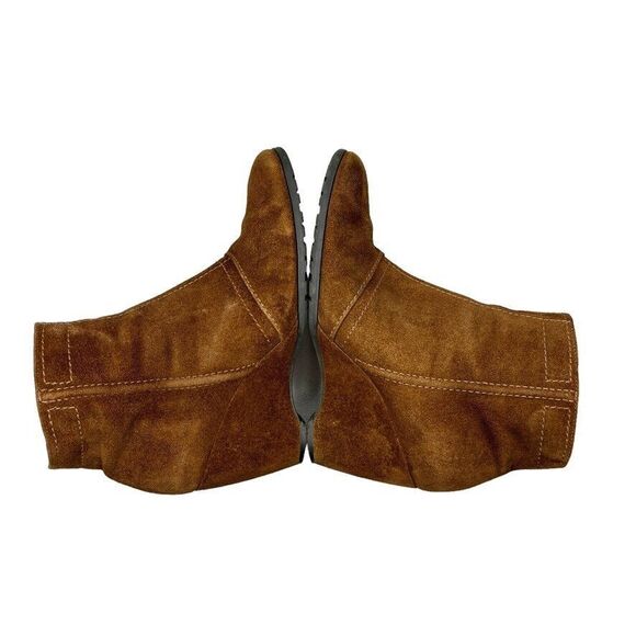 Franco Sarto Brown Suede Zip Wedge‎ Ankle Bootie Womens Size 6.5 M - Picture 4 of 10